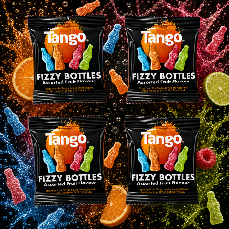 Tango Mixed Fruit Fizzy Bottles Mini Bags 4 Pack (4x16g)