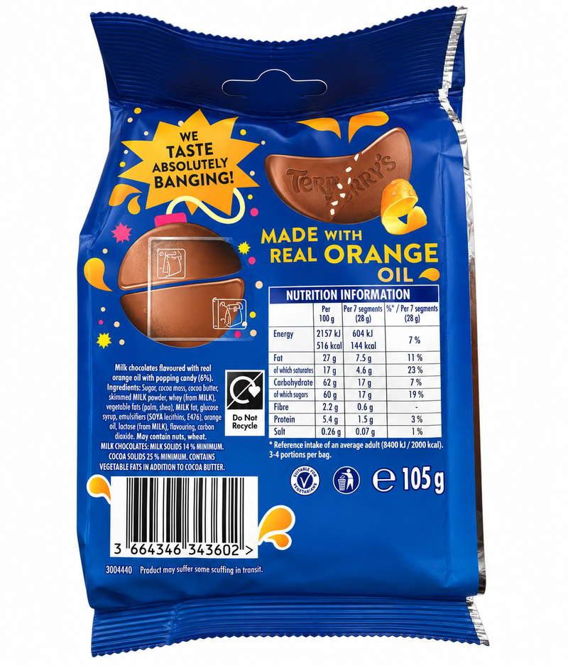 Terry's Chocolate Orange Exploding Minis Pouch 105g
