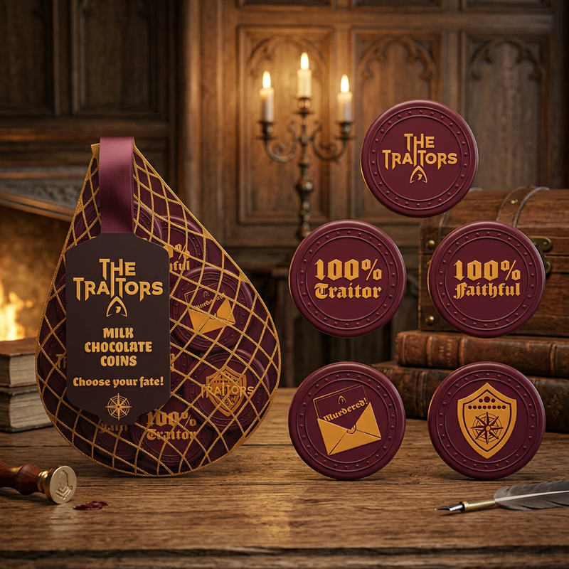 THE TRAITORS Milk Chocolate Coins Net Bag 72g