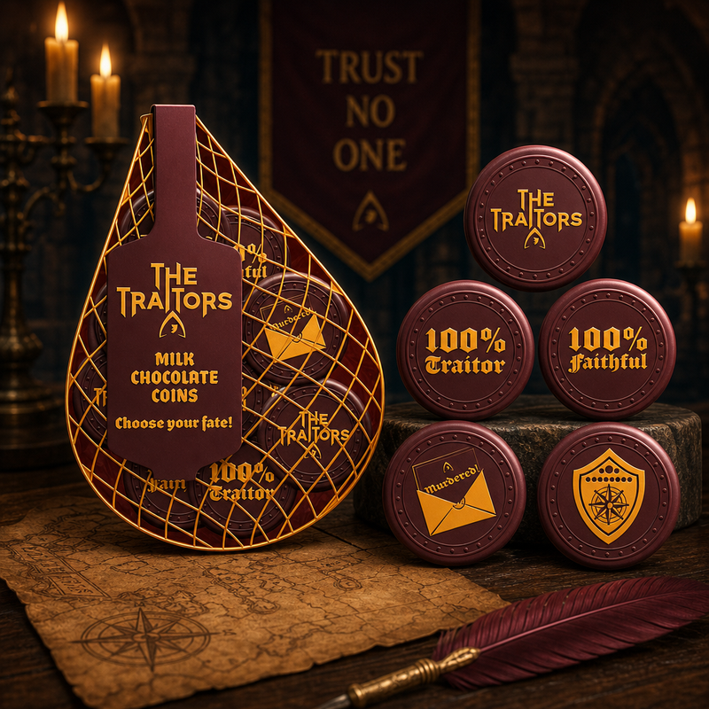 THE TRAITORS Milk Chocolate Coins Net Bag 72g