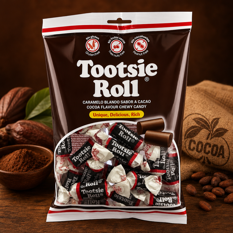 Tootsie Roll Cocoa Flavour Chewy Candy Bag (USA) 100g