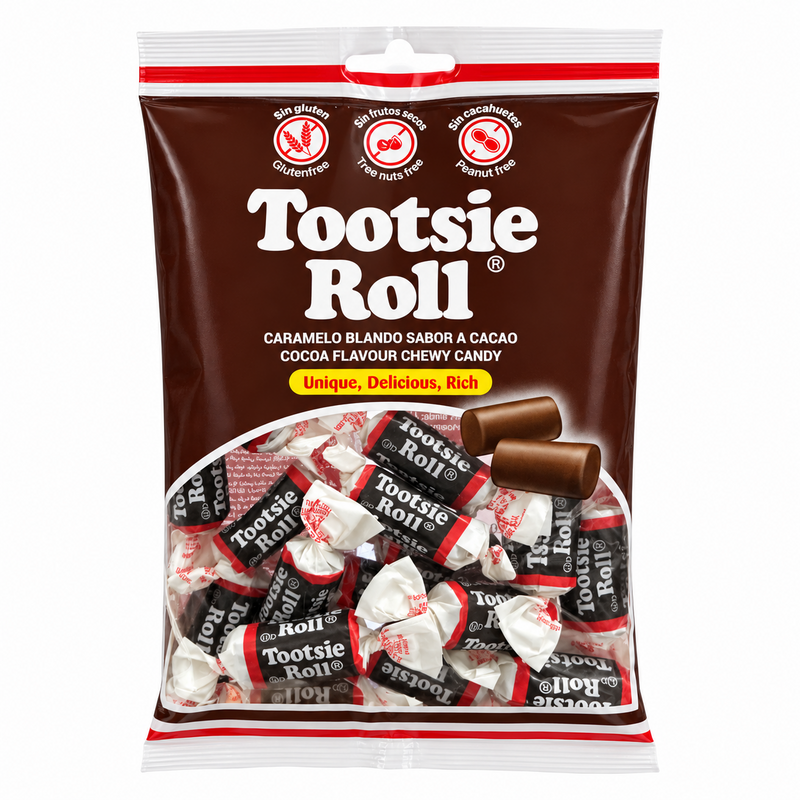 Tootsie Roll Cocoa Flavour Chewy Candy Bag (USA) 100g