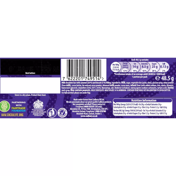 Cadbury Boost Chocolate Bar 48.5g
