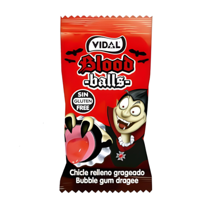 Vidal BLOOD Balls Liquid Filled Bubblegum 10 Pack