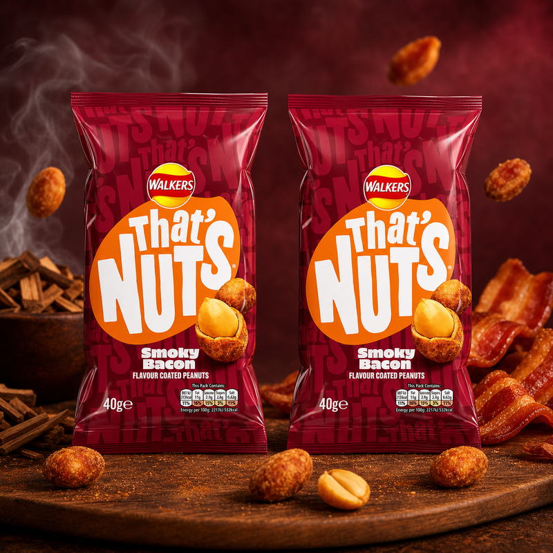 Walkers That's Nuts Smoky Bacon 2x40g