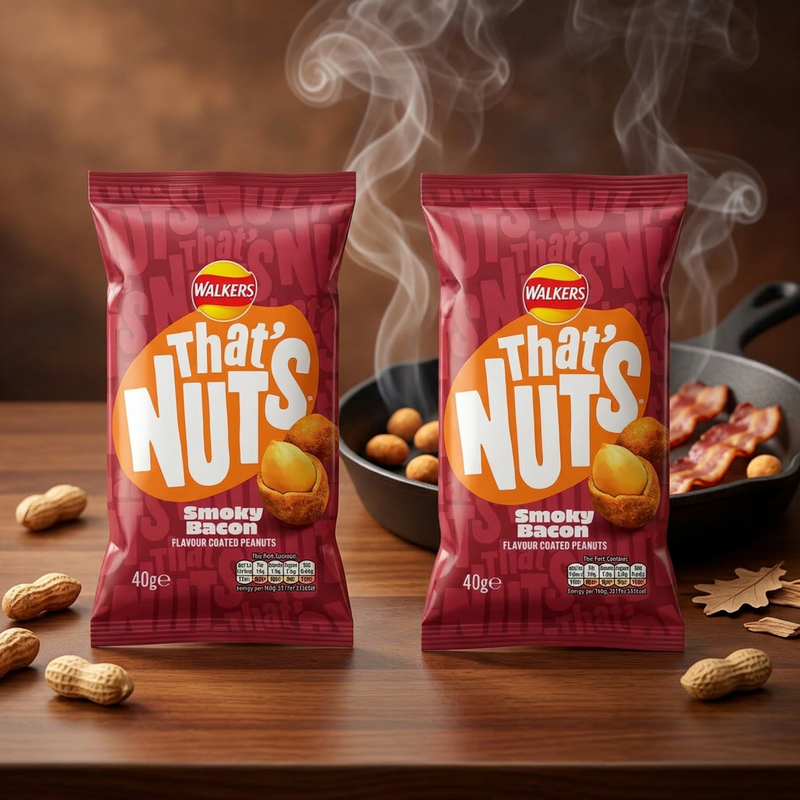 Walkers That's Nuts Smoky Bacon 2x40g
