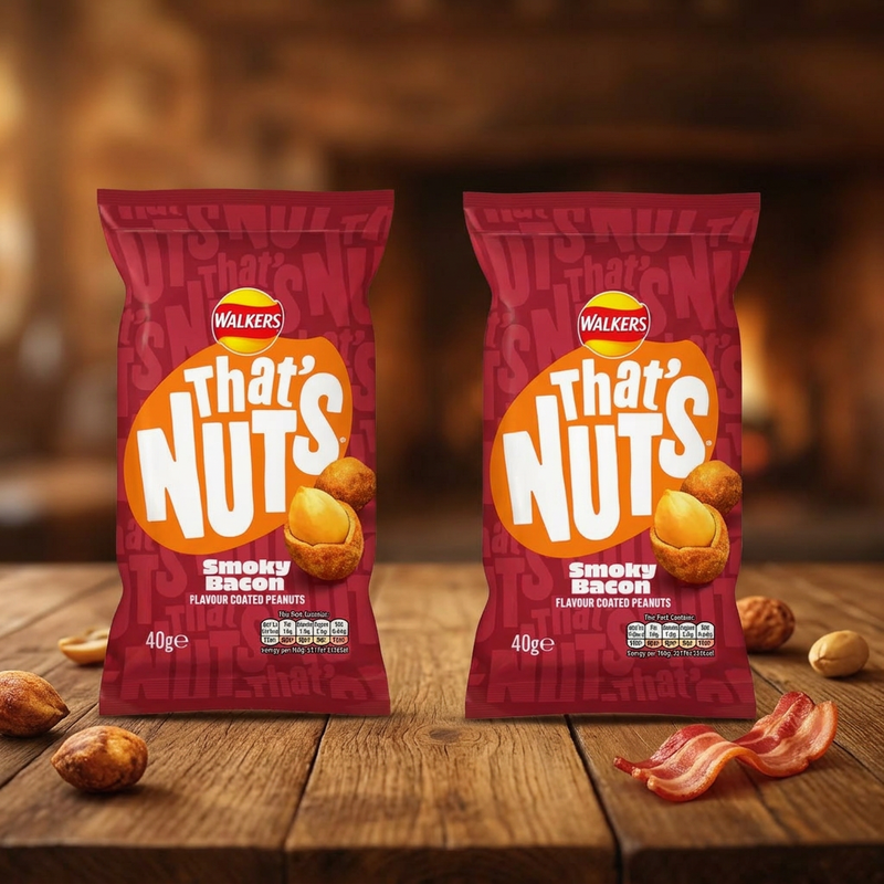 Walkers That's Nuts Smoky Bacon 2x40g