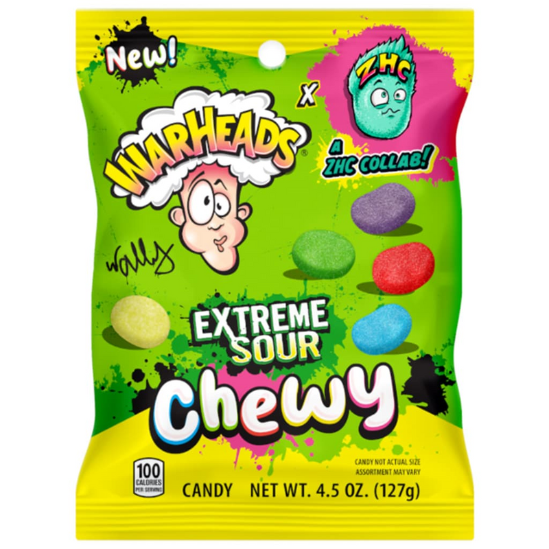 Warheads Extreme Sour CHEWY ZHC COLLAB Gummies Bag (USA) 127g