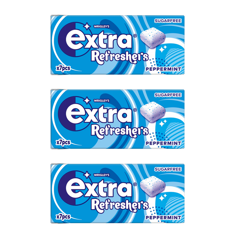Wrigley's Extra Refreshers Peppermint 21 Piece Chewing Gum (3X15.6g)