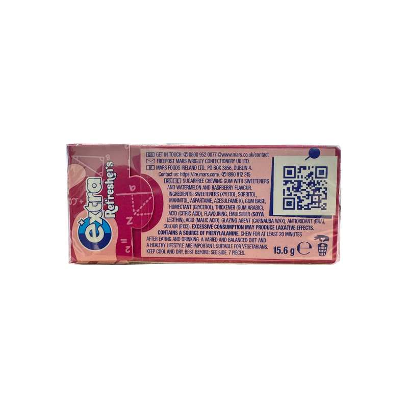 Wrigley's Extra Refreshers Watermelon Raspberry 21 Piece Chewing Gum (3X15.6g)