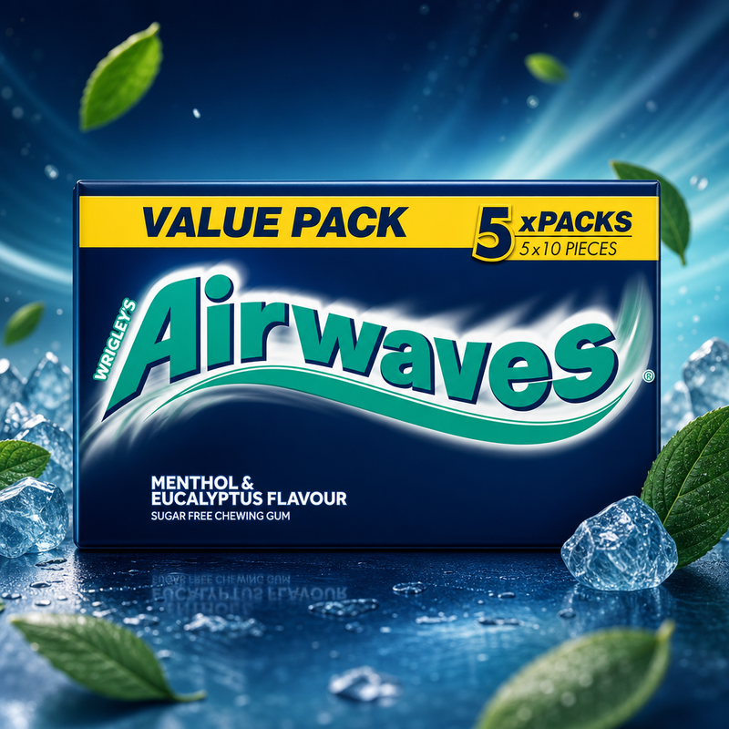 Wrigley's Airwaves 5 Pack Sugar Free Chewing Gum 5x14g 70g