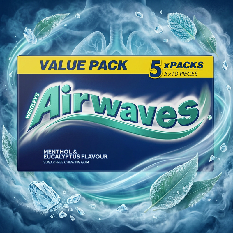 Wrigley's Airwaves 5 Pack Sugar Free Chewing Gum 5x14g 70g