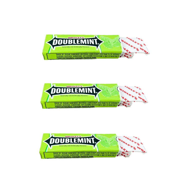 Wrigley's DOUBLEMINT Chewing Gum Sticks 3 Pack 3x13.5g