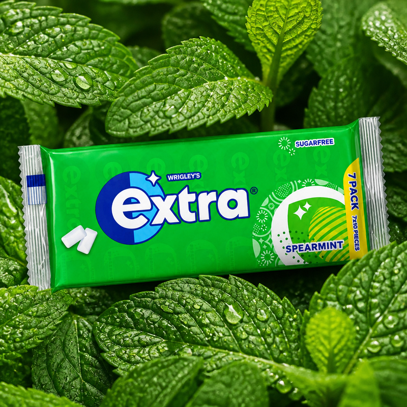 Wrigley's Extra Spearmint Chewing Gum 7 Pack Sugar Free 7x14g