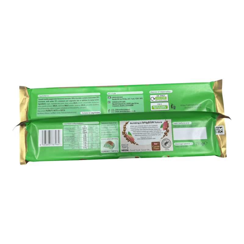 Aero Peppermint Giant XL Gift Bar 295g - Happy Candy UK LTD