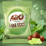 Aero Peppermint Milk Chocolate Mini Eggs Bag 70g
