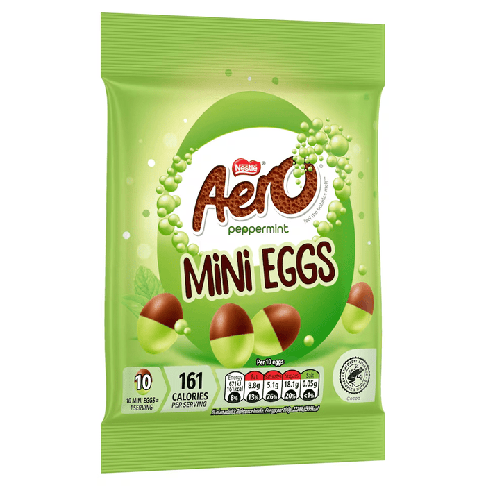 Aero Peppermint Milk Chocolate Mini Eggs Bag 70g