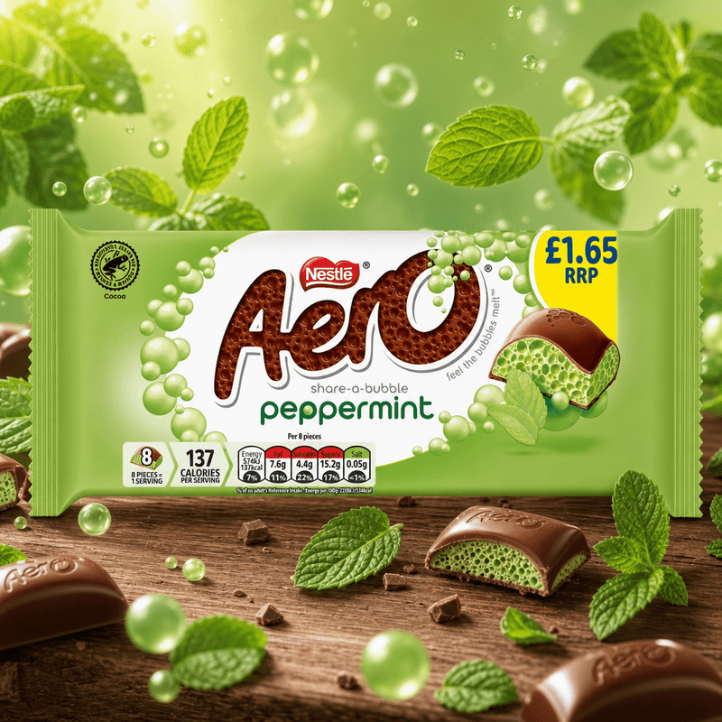 Aero Peppermint Mint Chocolate Sharing Bar 90g