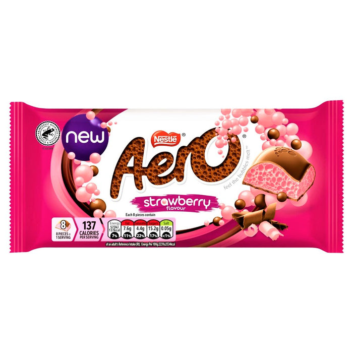 Aero Strawberry Chocolate Bar LIMITED EDITION 90g - Happy Candy UK LTD