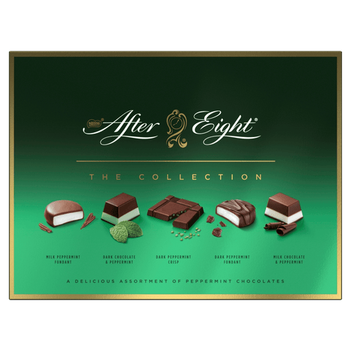 After Eight Collection Dark & Milk Peppermint Mint Chocolate Box 199g