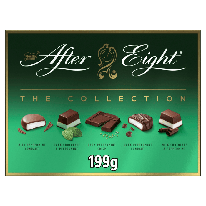 After Eight Collection Dark & Milk Peppermint Mint Chocolate Box 199g
