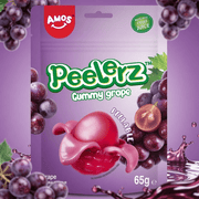 Amos Peelerz Gummy Grape Pouch 65g