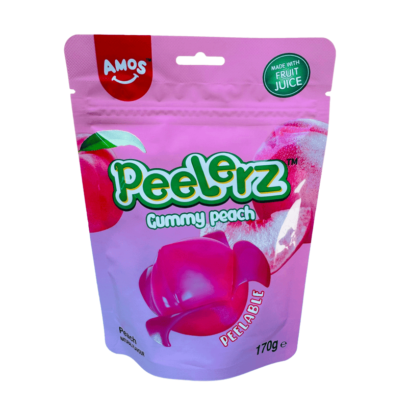 Amos Peelerz Gummy MANGO GRAPE PEACH Share Pouch 170g - Happy Candy UK LTD