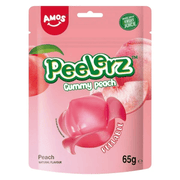 Amos Peelerz Gummy Peach Pouch 65g