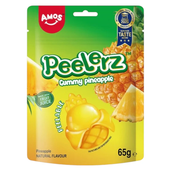 Amos Peelerz Gummy Pineapple Pouch 65g