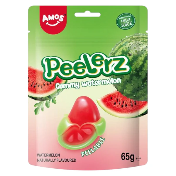 Amos Peelerz Gummy Watermelon Pouch 65g