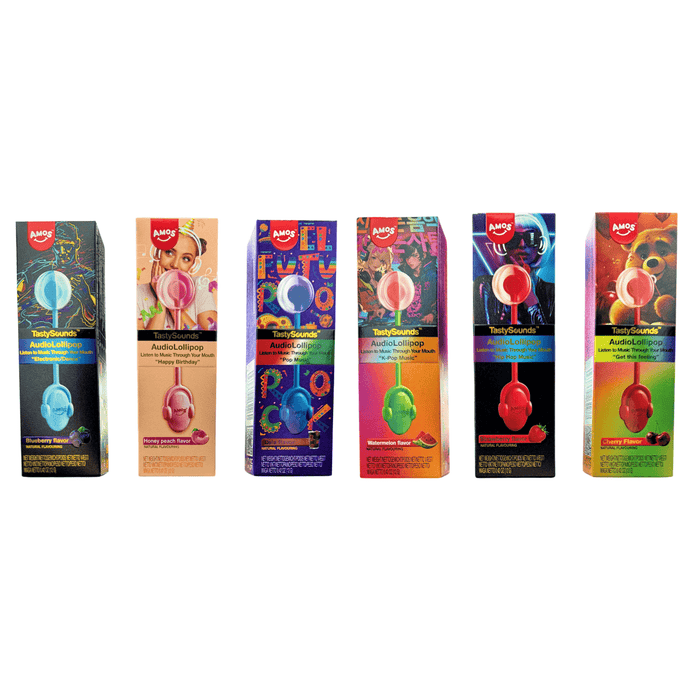 Amos TastySounds Music Audio Lollipop Choose a Flavour/Song 12g