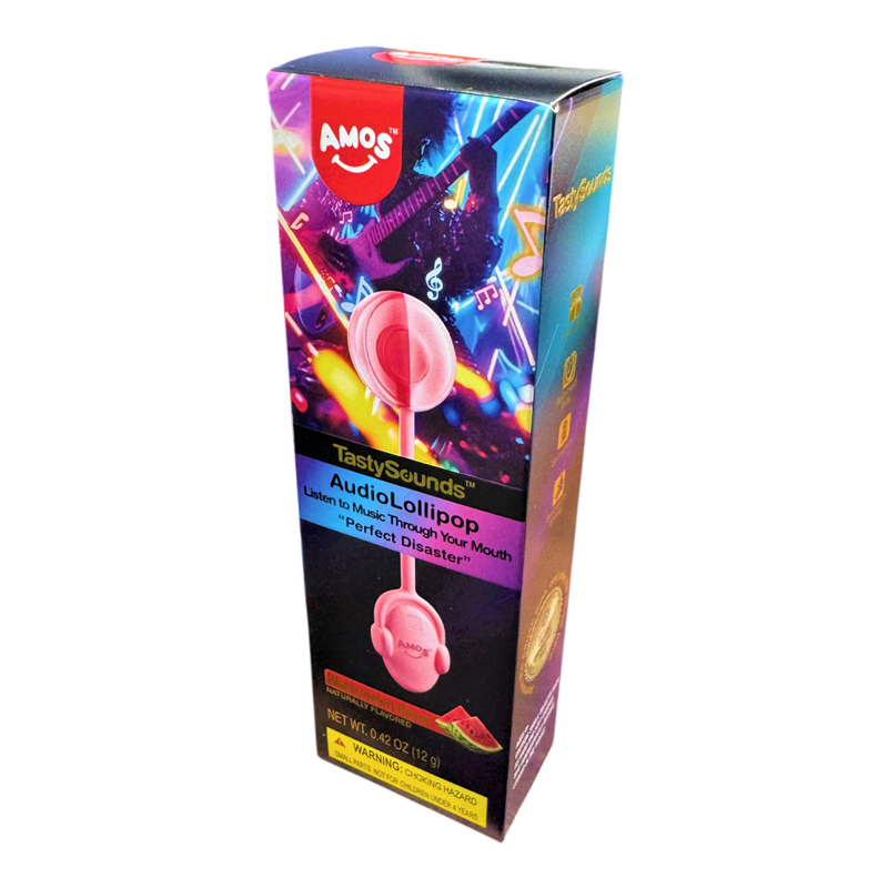 Amos TastySounds Music Audio Lollipop Choose a Flavour/Song 12g