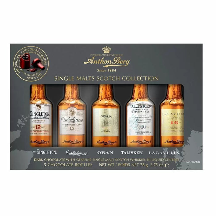 Anthon Berg 5 Piece Single Malts Scotch Liqueurs Collection - Happy Candy UK LTD