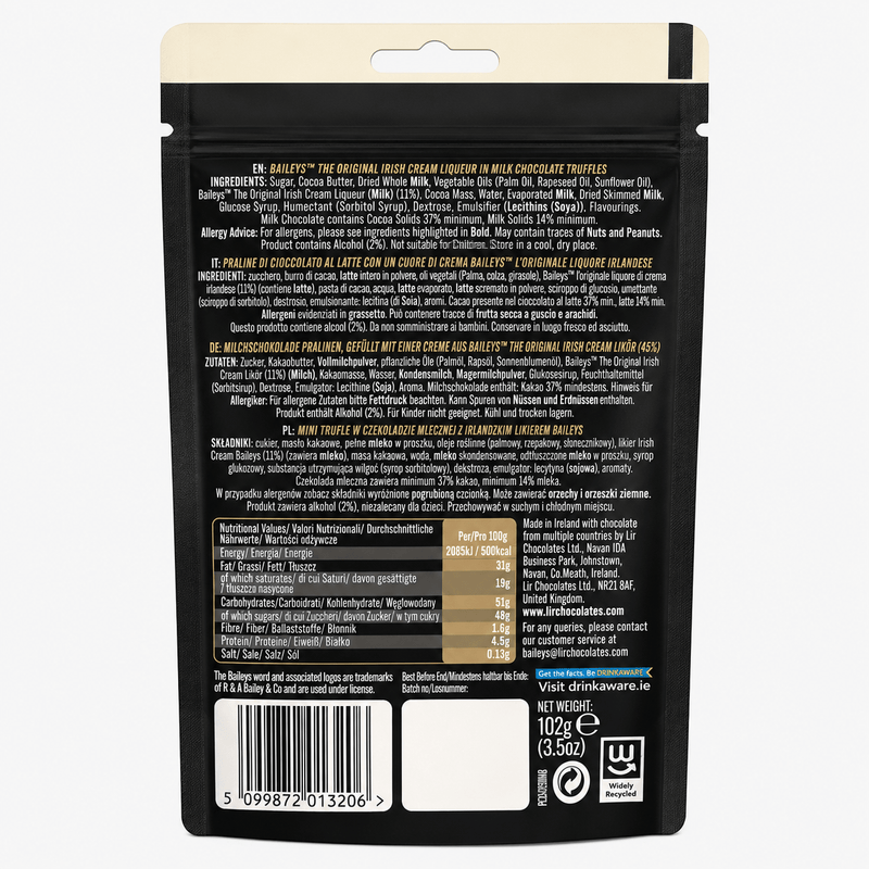 Baileys Chocolate Truffles Mini Delights Pouch 102g