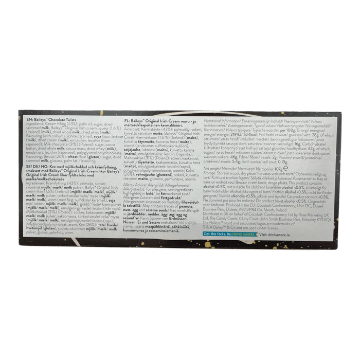 Baileys Chocolate Twists Crispy Rolls Gift Box 107g