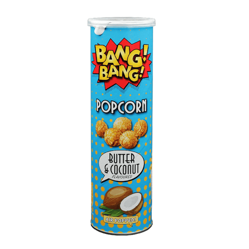 BANG! BANG! Popcorn Butter & Coconut Flavour 85g - Happy Candy UK LTD