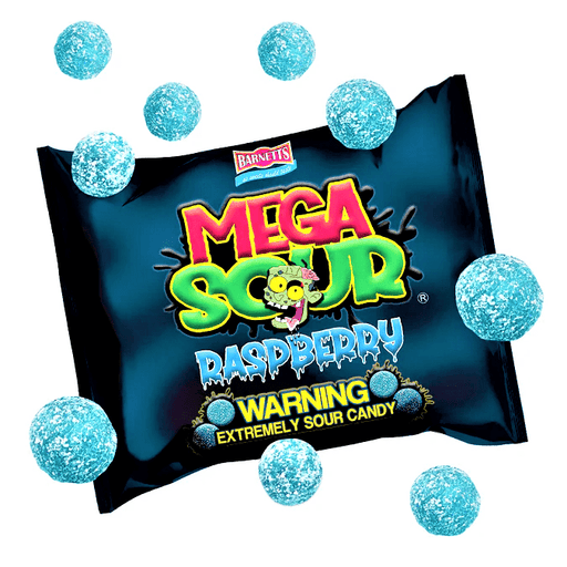 Barnetts Mega Sour Raspberry 12 Pack Bag 104g