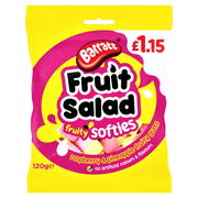 Barratt Fruit Salad Fruity Softies Share Bag 120g - Happy Candy UK LTD