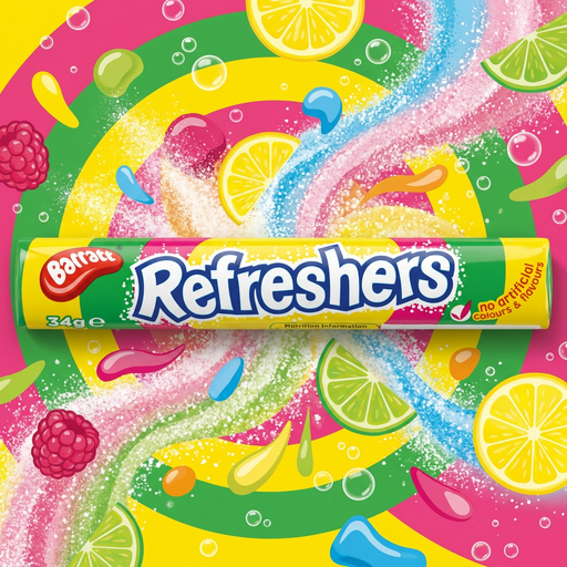 Barratt Refreshers Roll 34g