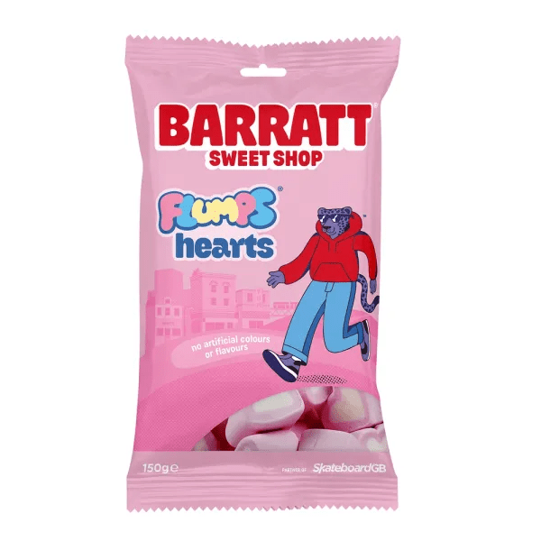 Flumpus Barratt Sweet Shop Flumps Hearts Bag 130g — Happy Candy UK LTD