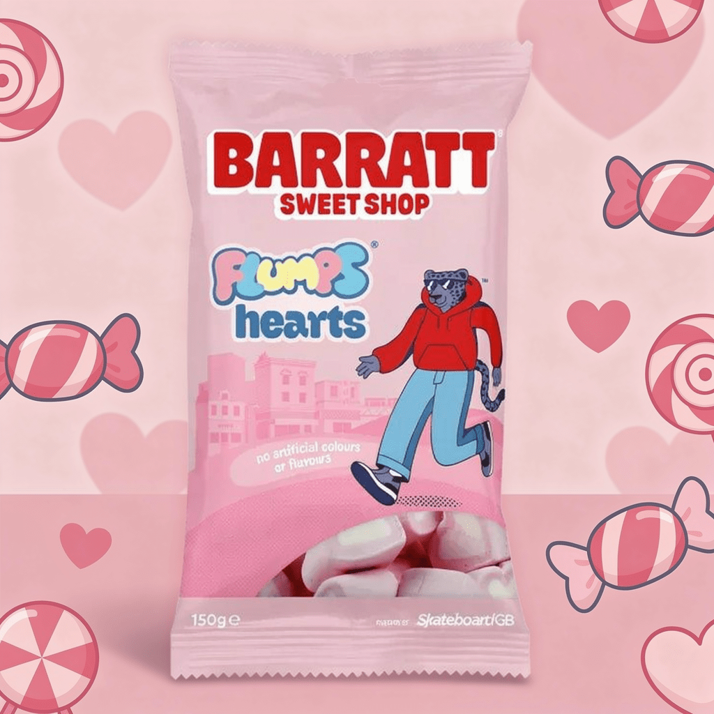 Barratt Sweet Shop Flumps Hearts Bag 130g — Happy Candy UK LTD