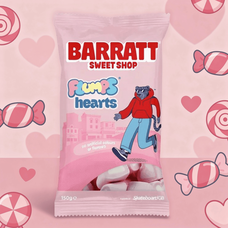 Barratt Sweet Shop Flumps Hearts Bag 130g
