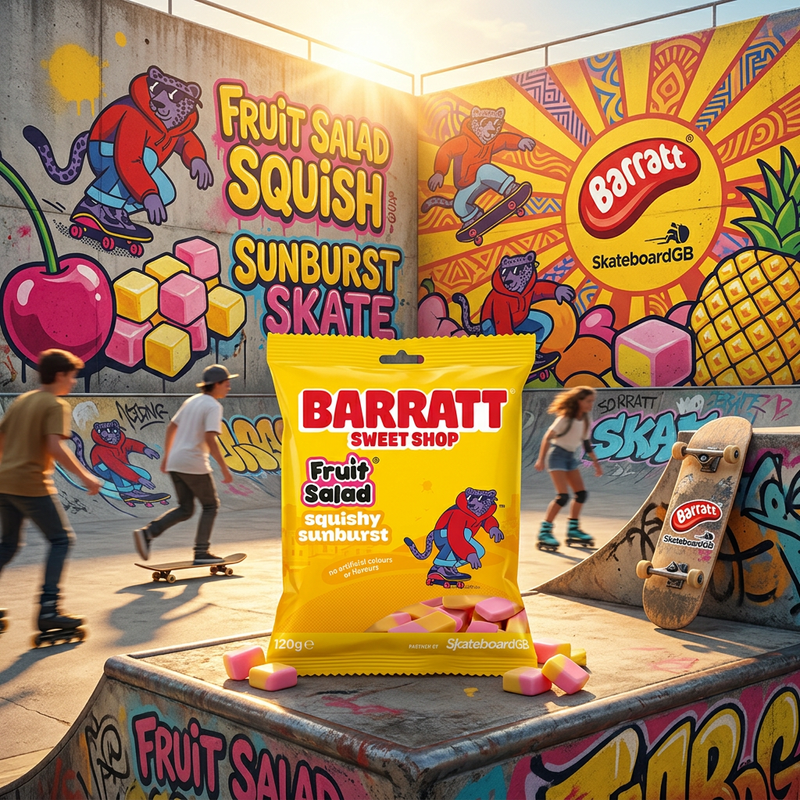 Barratt Sweet Shop Fruit Salad Squishy Sunburst Bag 120g