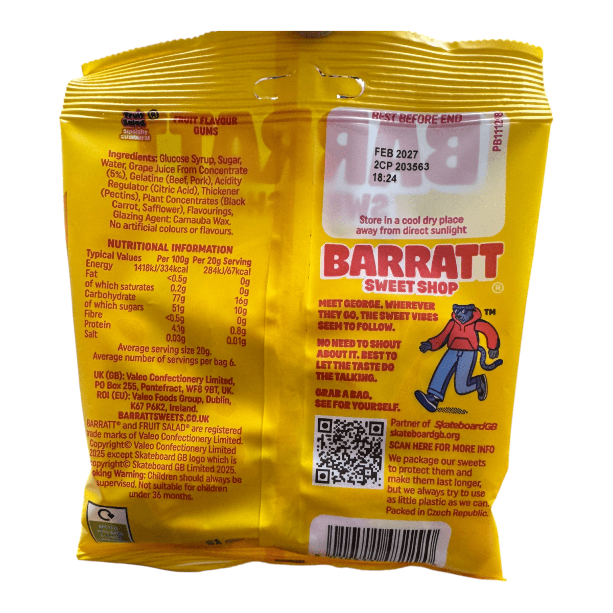 Barratt Sweet Shop Fruit Salad Squishy Sunburst Bag 120g — Happy Candy ...