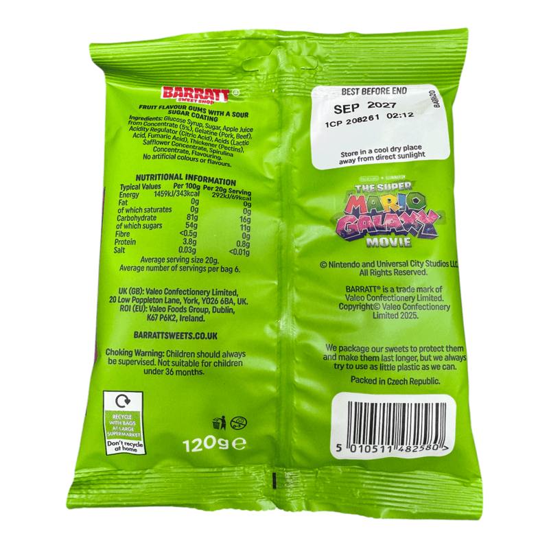 Barratt Sweet Shop SUPER MARIO GALAXY Apple Loops 120g