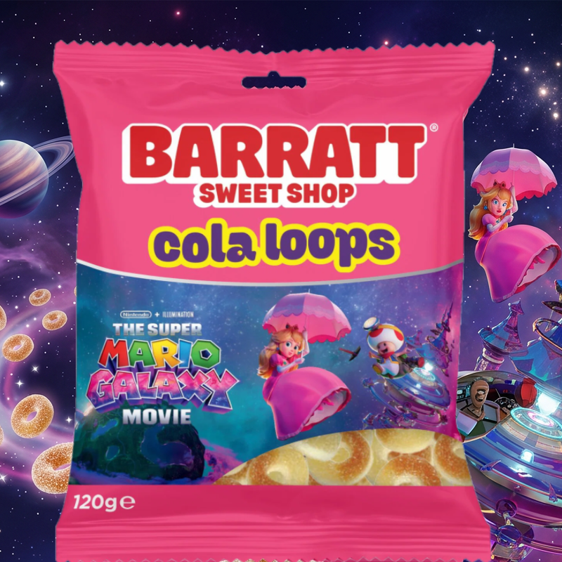 Barratt Sweet Shop SUPER MARIO GALAXY Cola Loops 120g