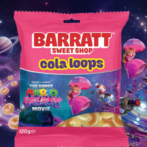 Barratt Sweet Shop SUPER MARIO GALAXY Cola Loops 120g