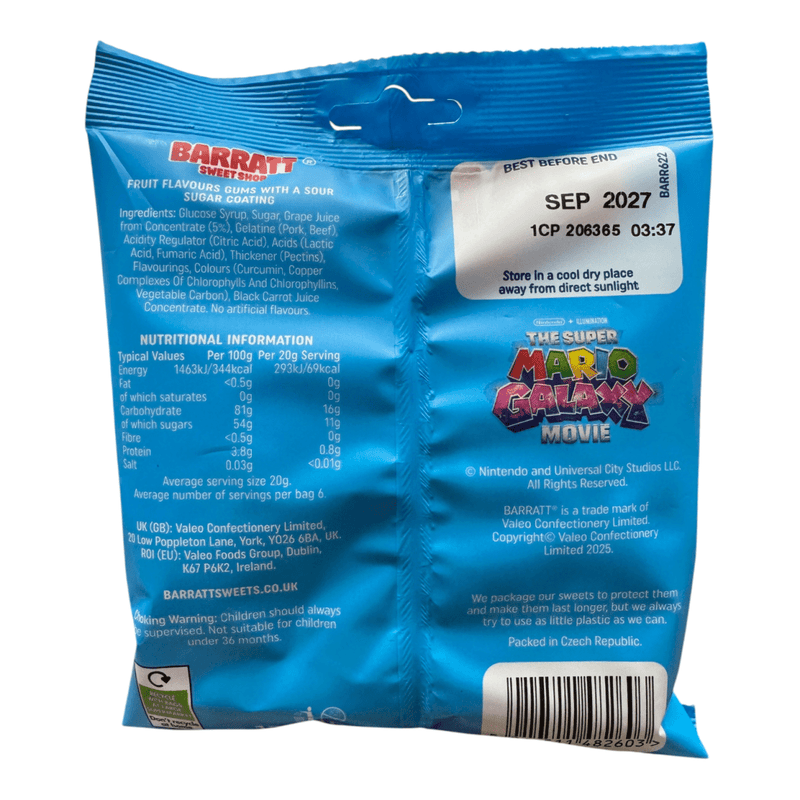 Barratt Sweet Shop SUPER MARIO GALAXY Mini Rings 120g