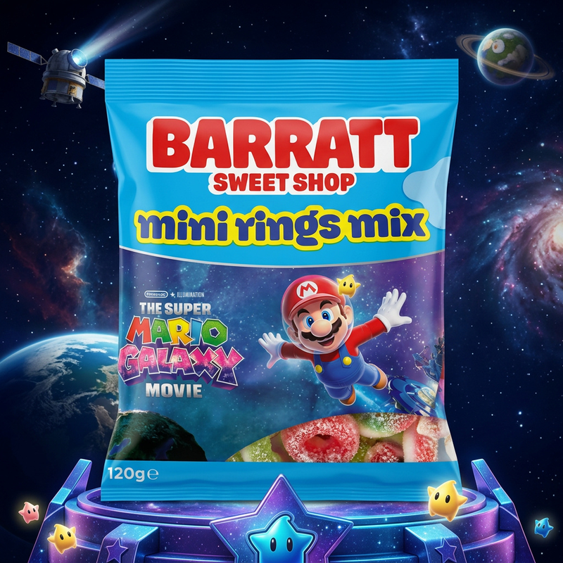 Barratt Sweet Shop SUPER MARIO GALAXY Mini Rings 120g