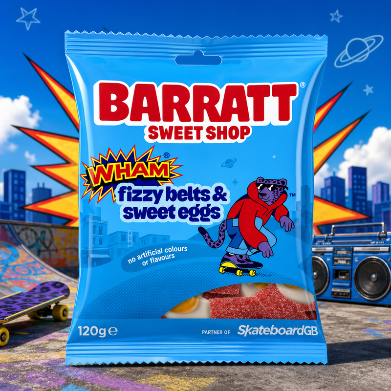Barratt Sweet Shop Wham Fizzy Belts & Sweet Eggs 120g